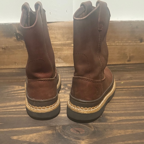 Classic Brown Kids Leather Boots - Picture 2 of 4